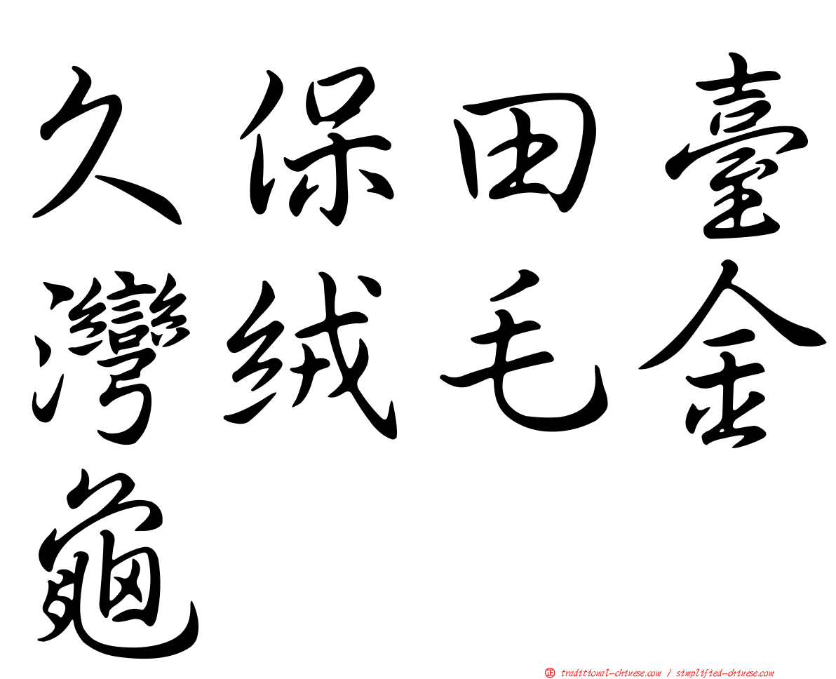 久保田臺灣絨毛金龜