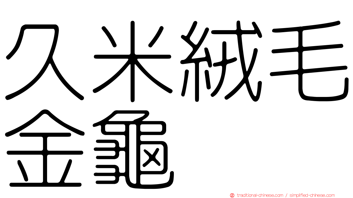 久米絨毛金龜