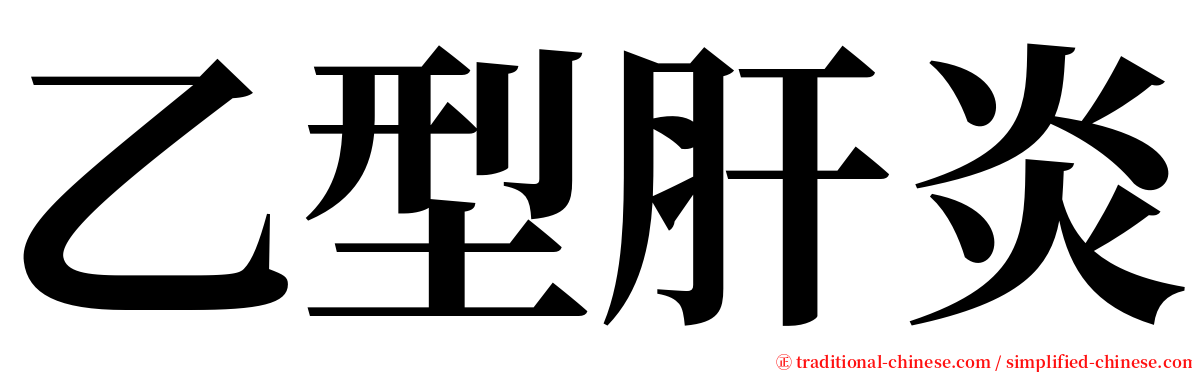 乙型肝炎 serif font