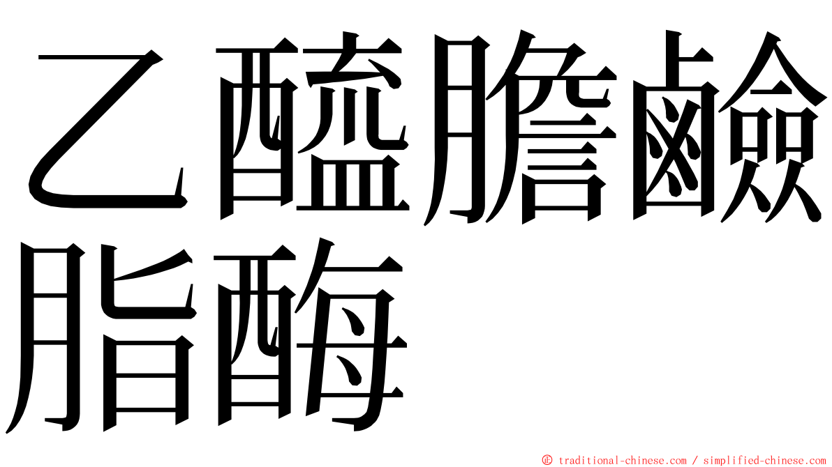 乙醯膽鹼脂酶 ming font