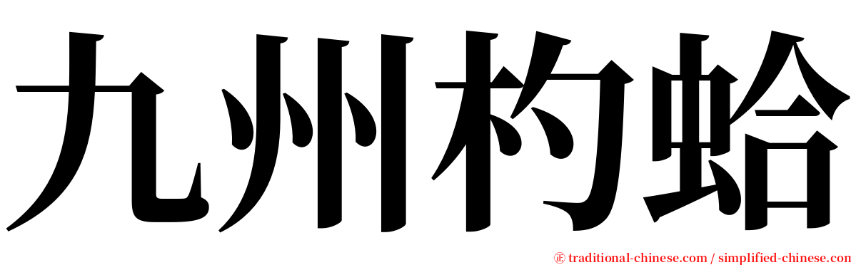 九州杓蛤 serif font