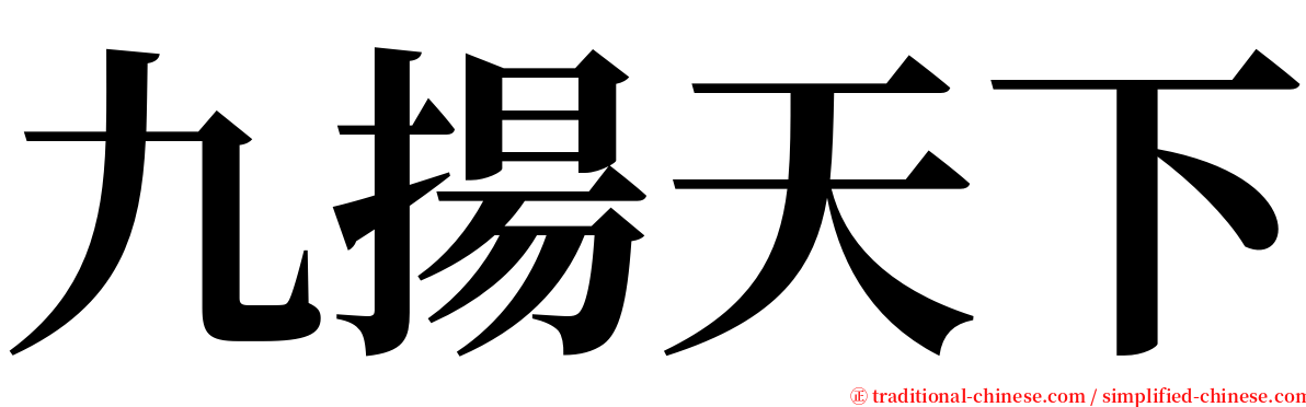 九揚天下 serif font