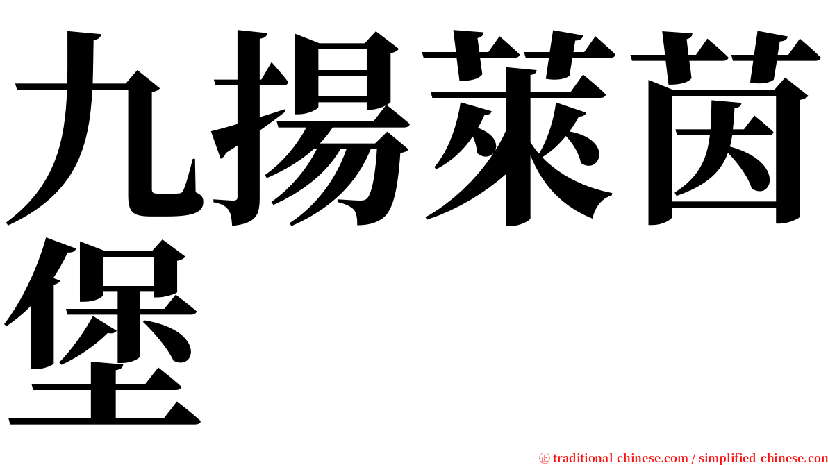 九揚萊茵堡 serif font