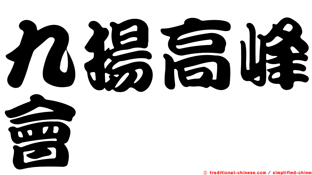 九揚高峰會