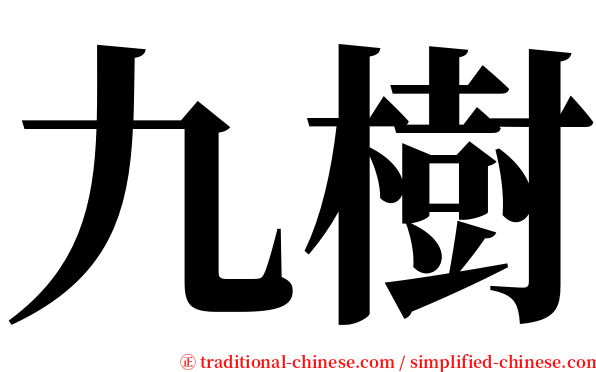 九樹 serif font