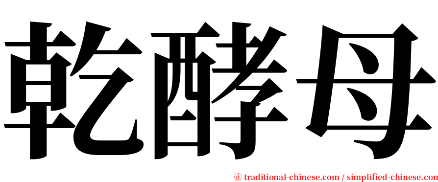 乾酵母 serif font