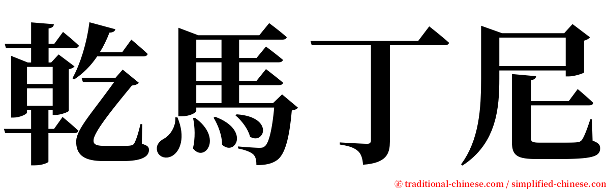 乾馬丁尼 serif font