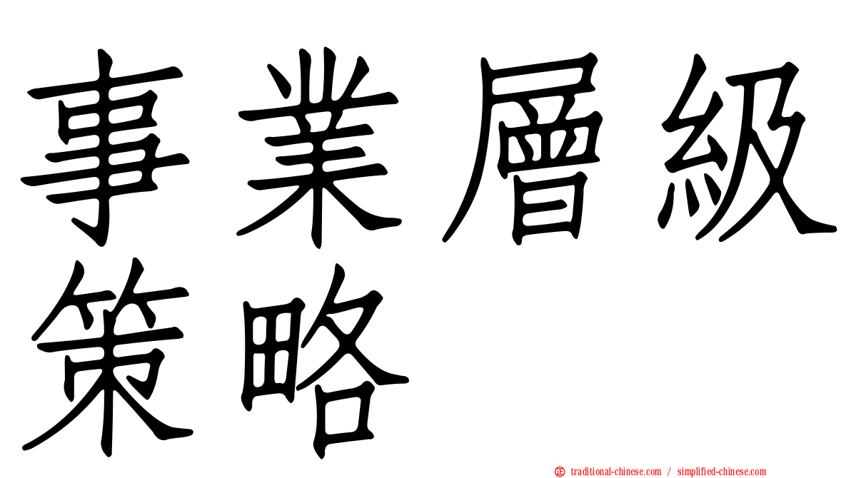 事業層級策略