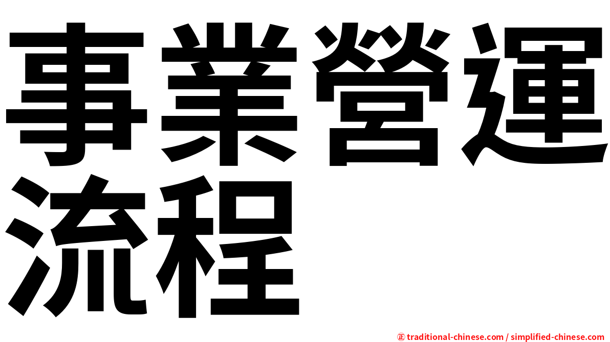 事業營運流程