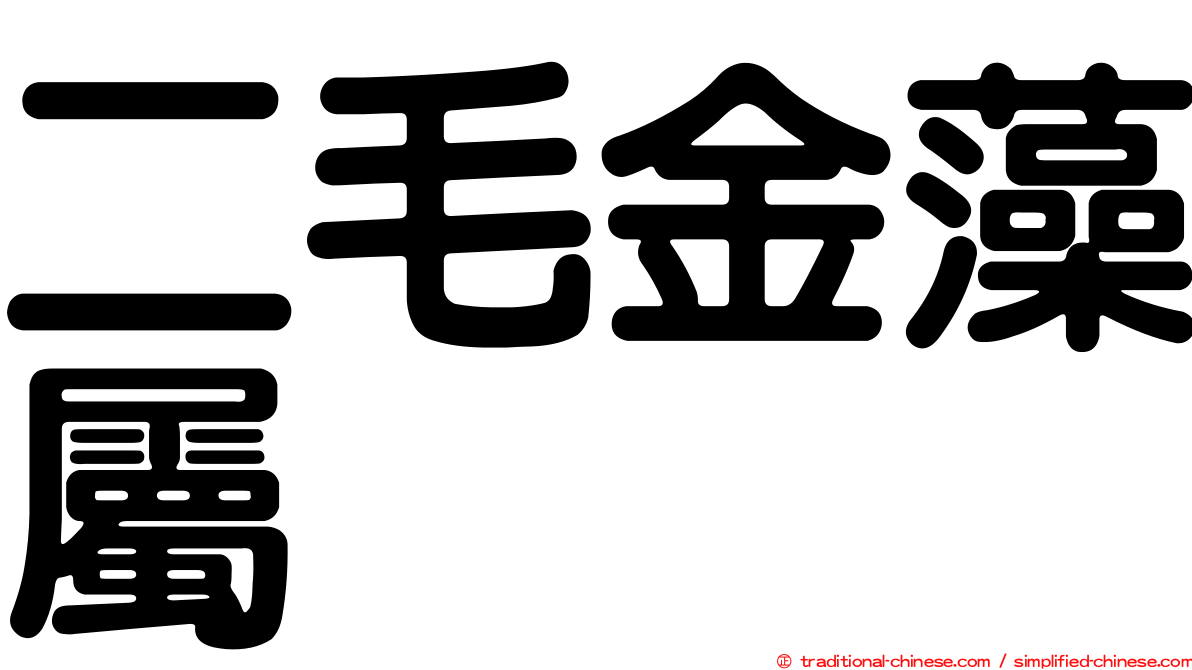 二毛金藻屬