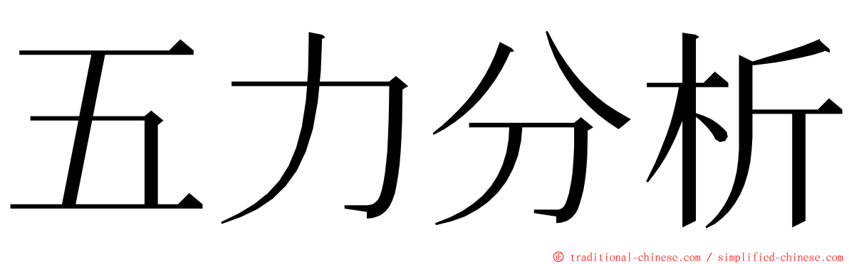 五力分析 ming font