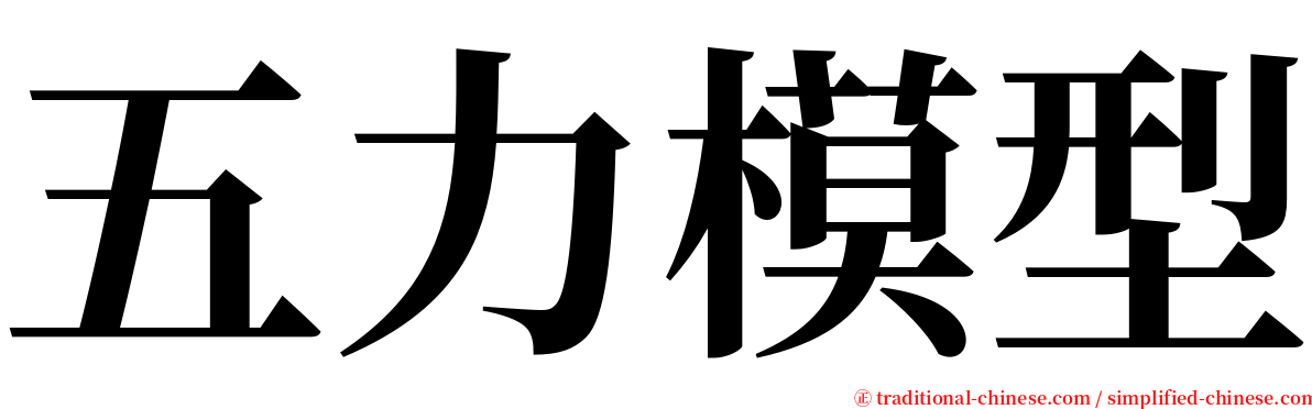 五力模型 serif font