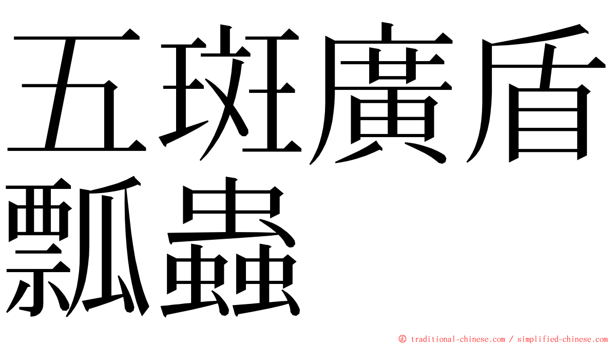 五斑廣盾瓢蟲 ming font