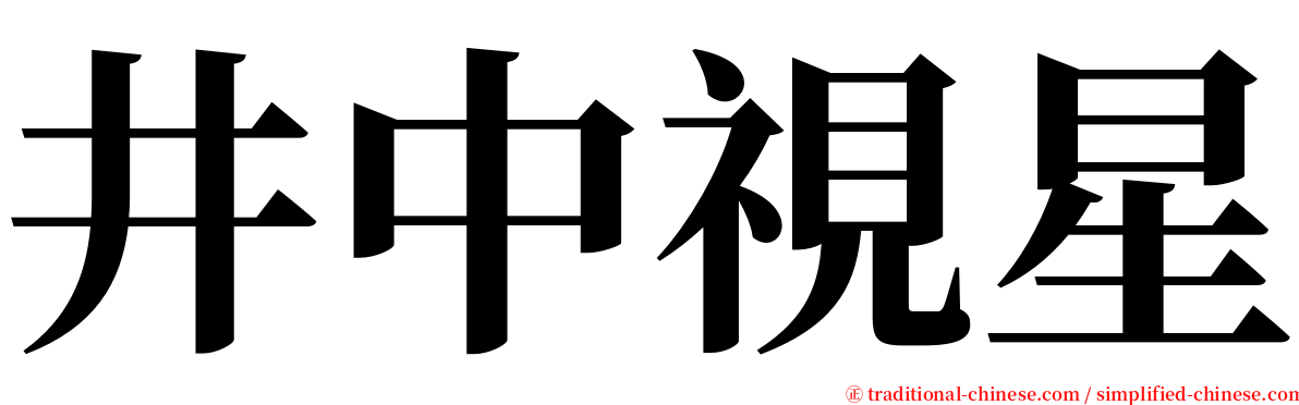 井中視星 serif font