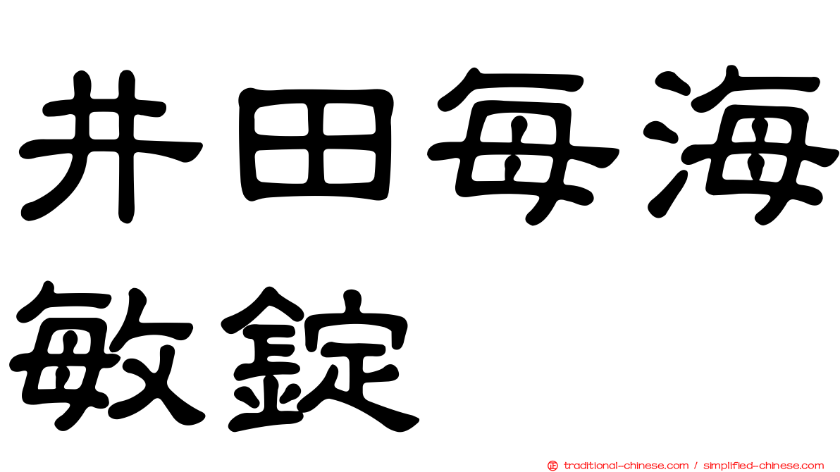 井田每海敏錠