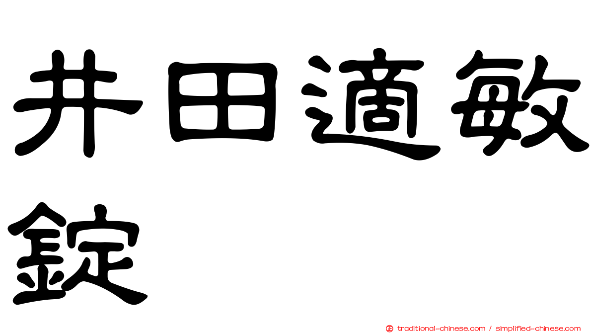 井田適敏錠