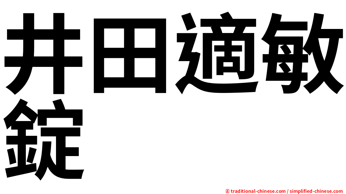 井田適敏錠