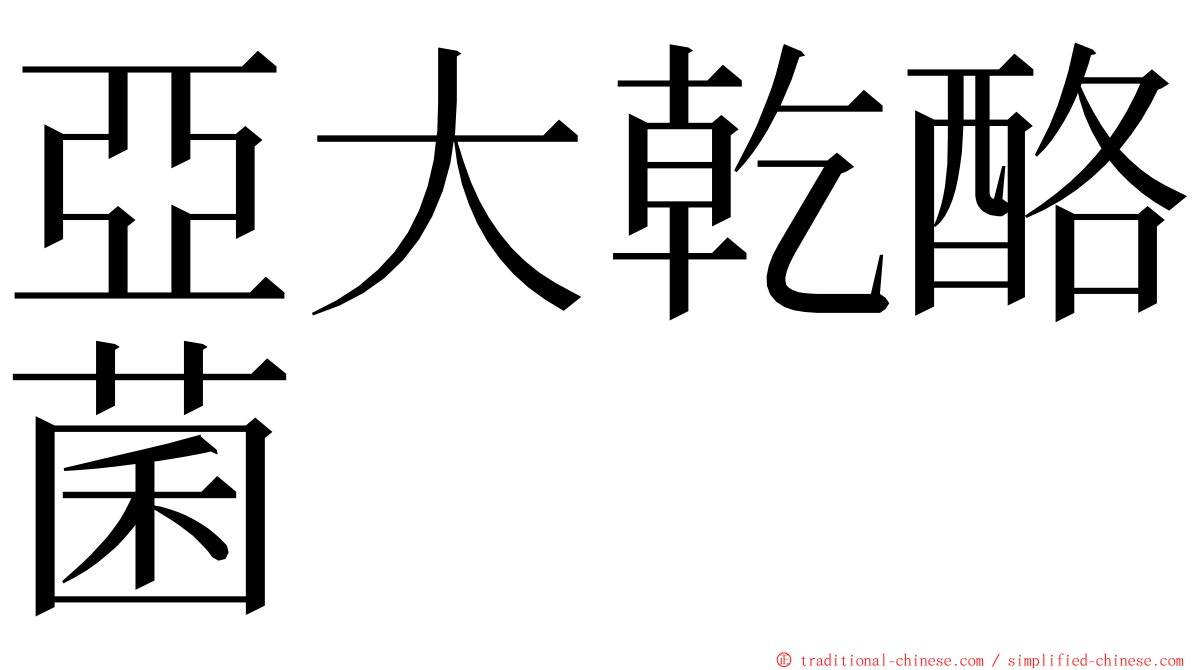 亞大乾酪菌 ming font