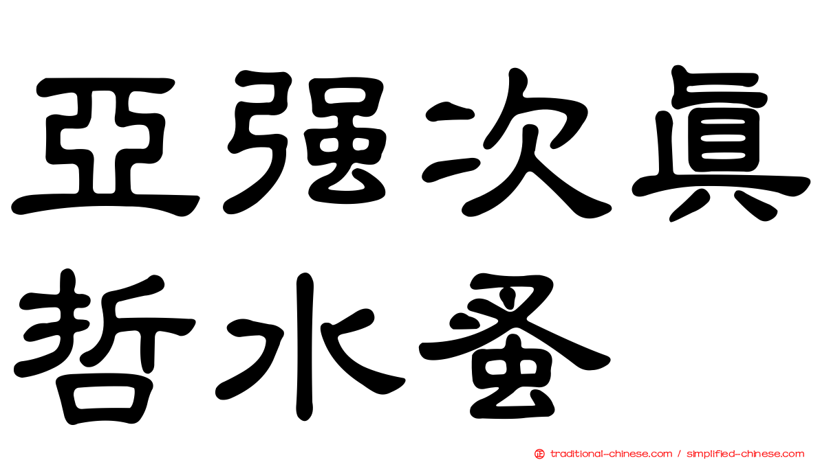 亞強次真哲水蚤