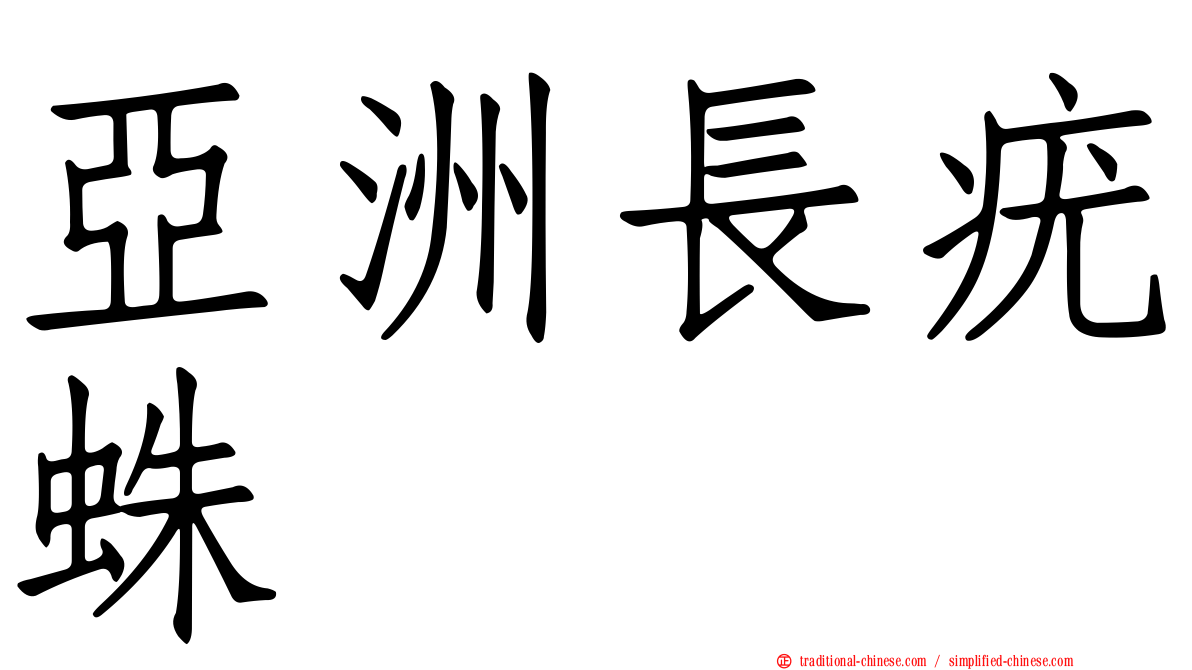 亞洲長疣蛛