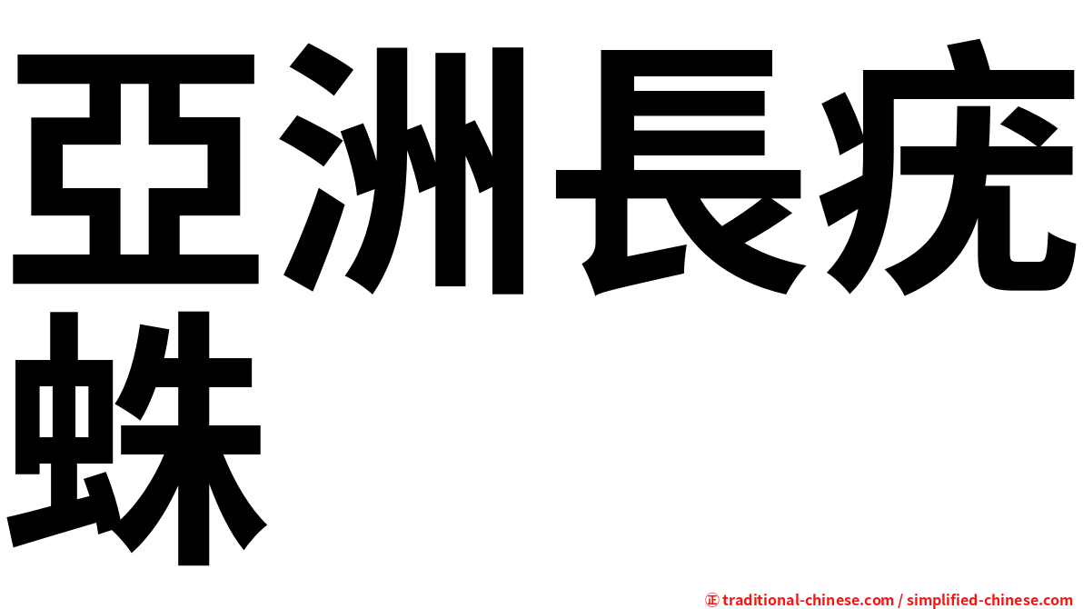 亞洲長疣蛛