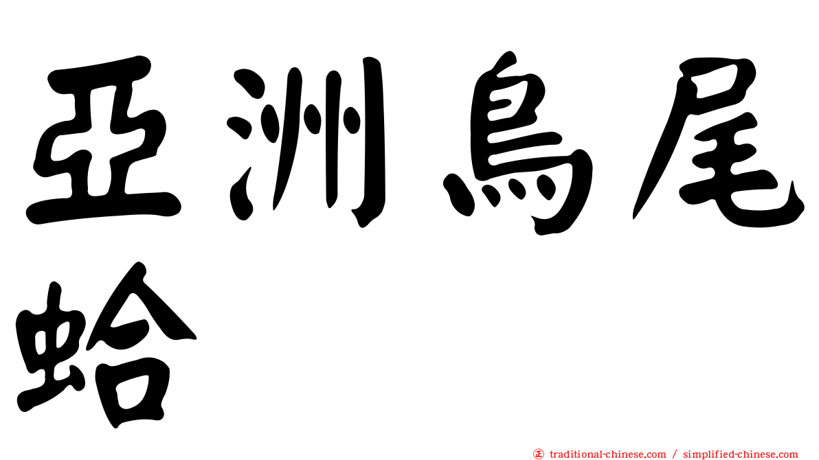 亞洲鳥尾蛤