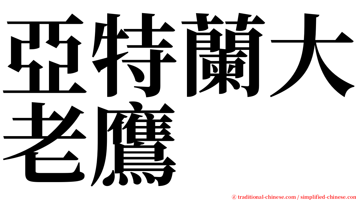 亞特蘭大老鷹 serif font