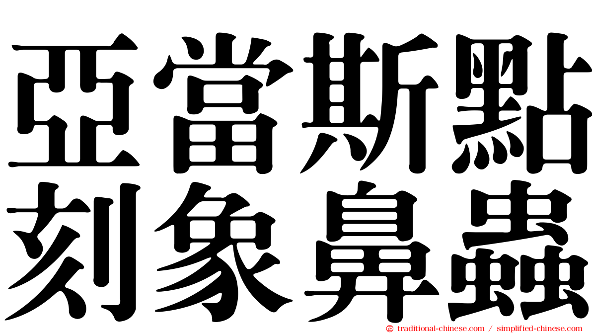 亞當斯點刻象鼻蟲