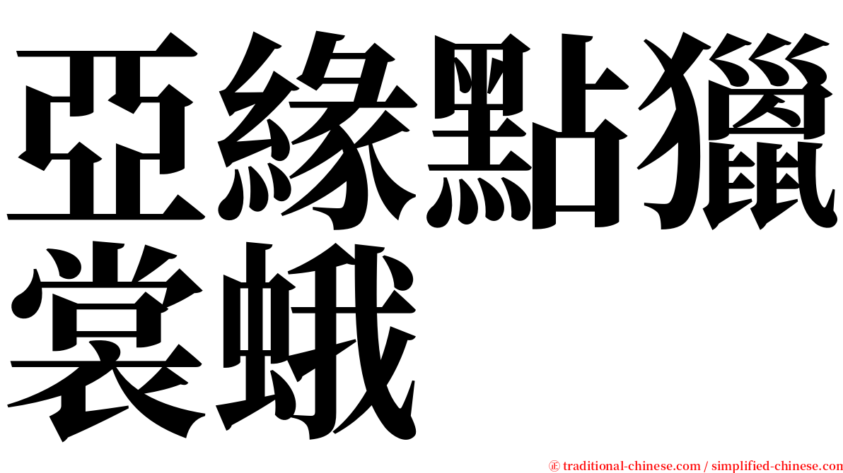 亞緣點獵裳蛾 serif font