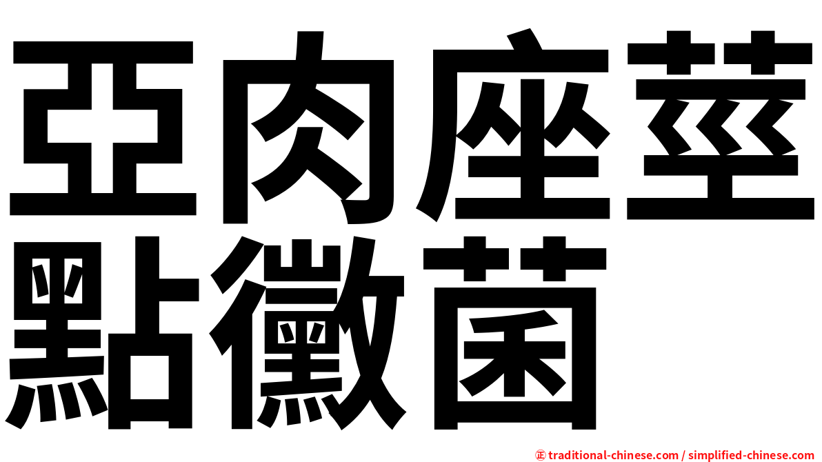 亞肉座莖點黴菌