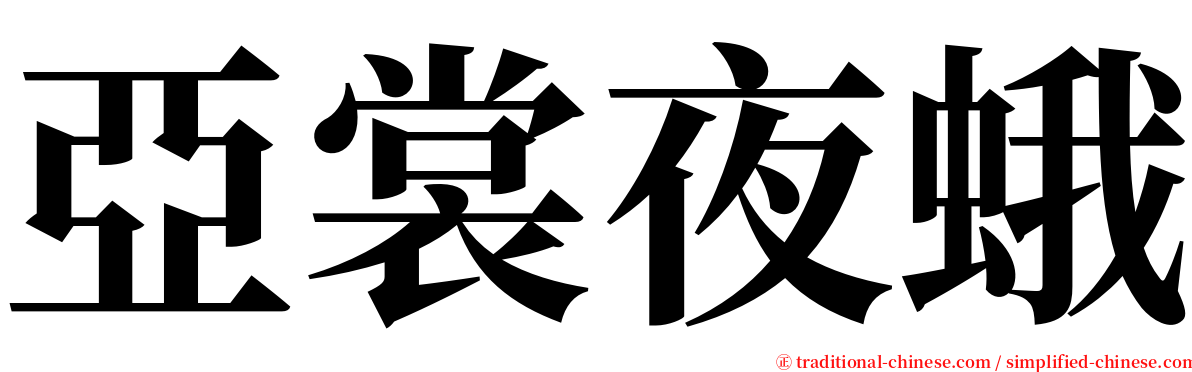 亞裳夜蛾 serif font