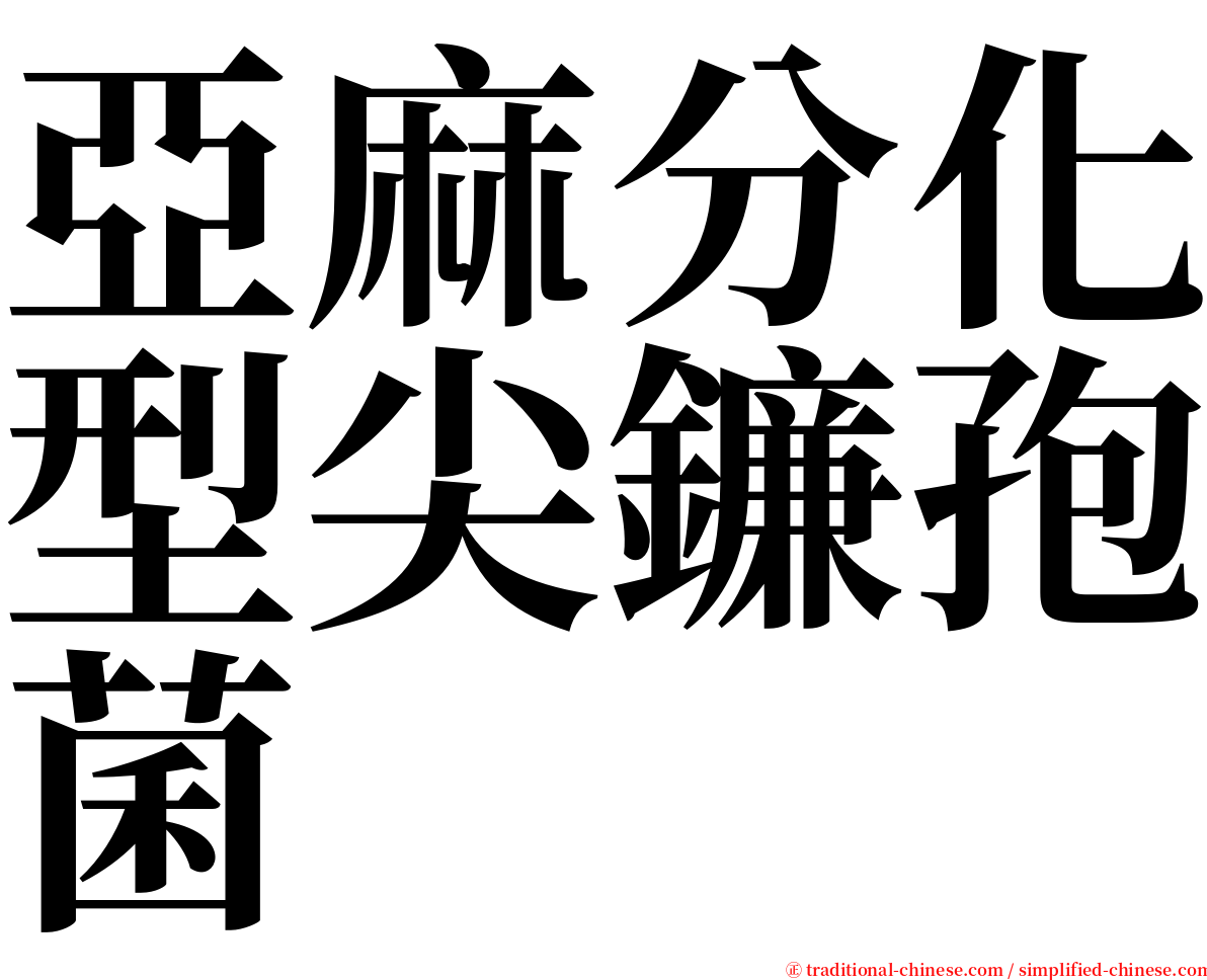 亞麻分化型尖鐮孢菌 serif font