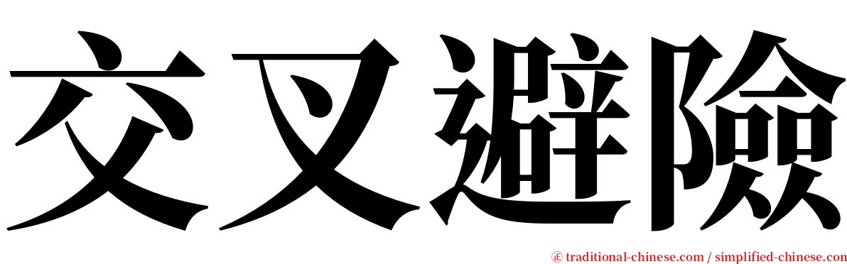 交叉避險 serif font