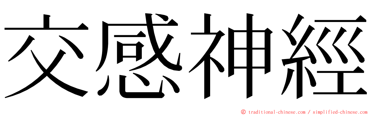 交感神經 ming font