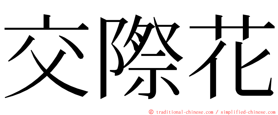 交際花 ming font