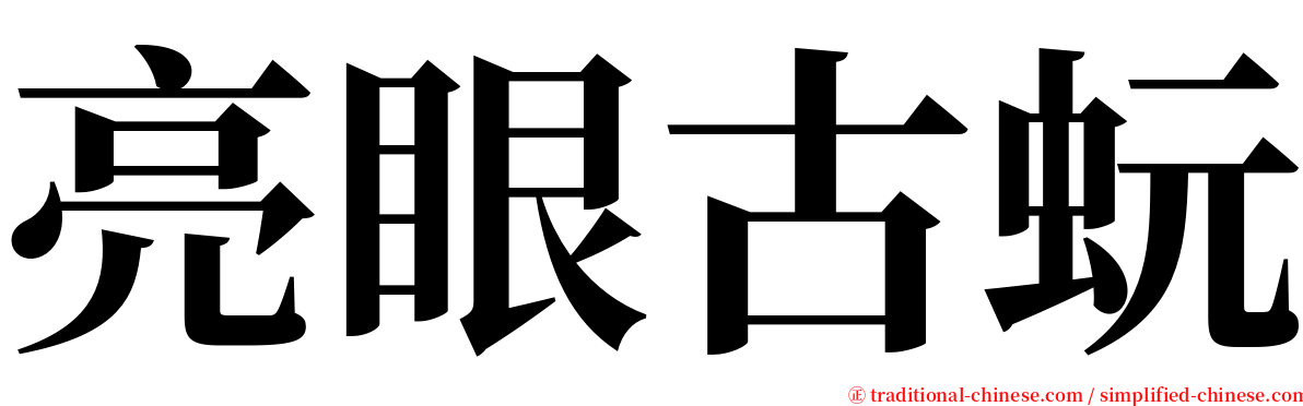 亮眼古蚖 serif font