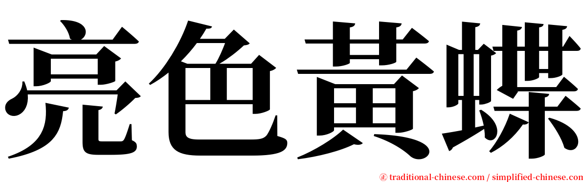 亮色黃蝶 serif font