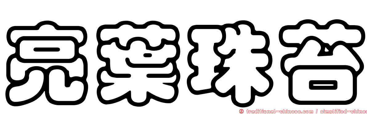 亮葉珠苔