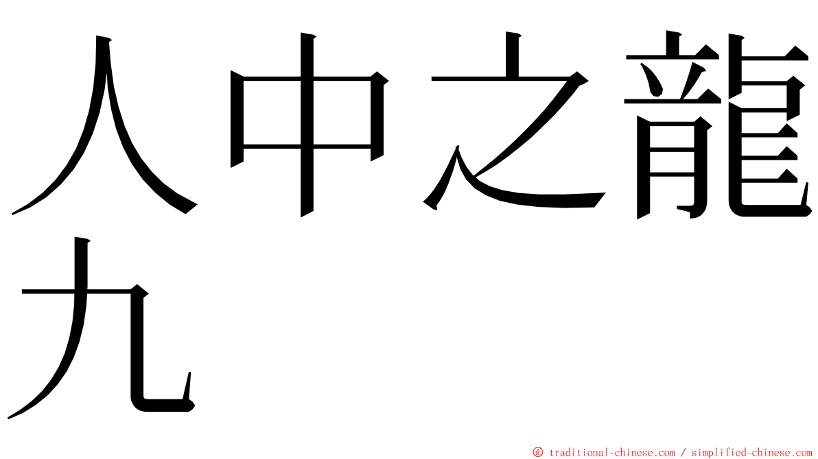 人中之龍九 ming font