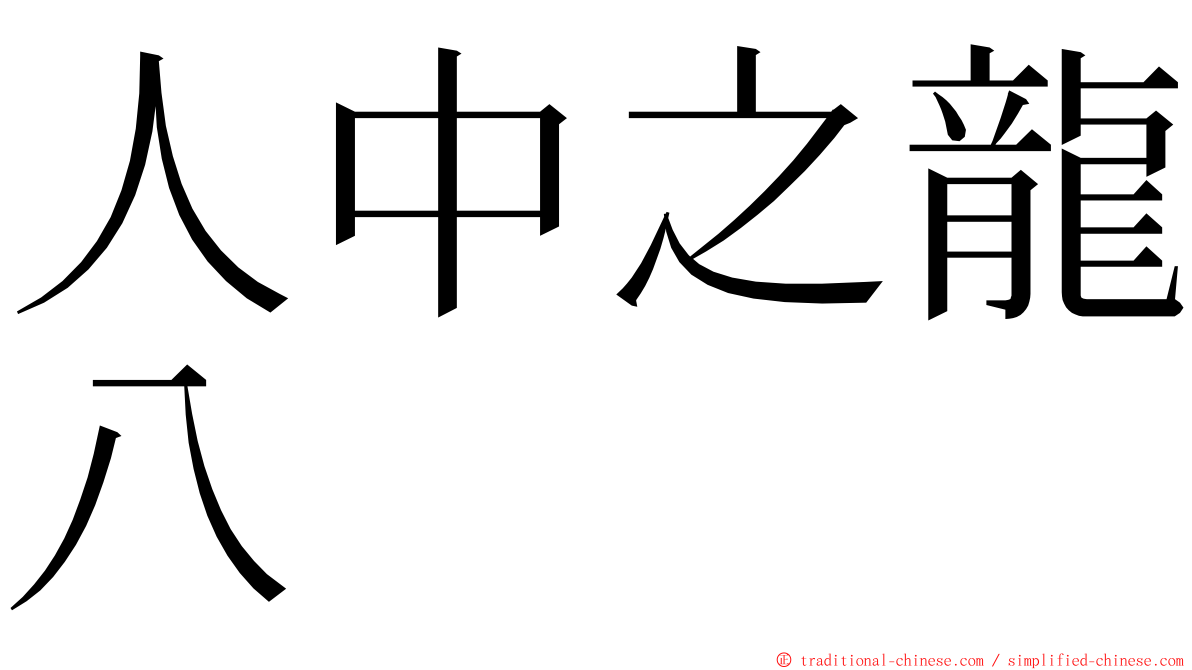 人中之龍八 ming font