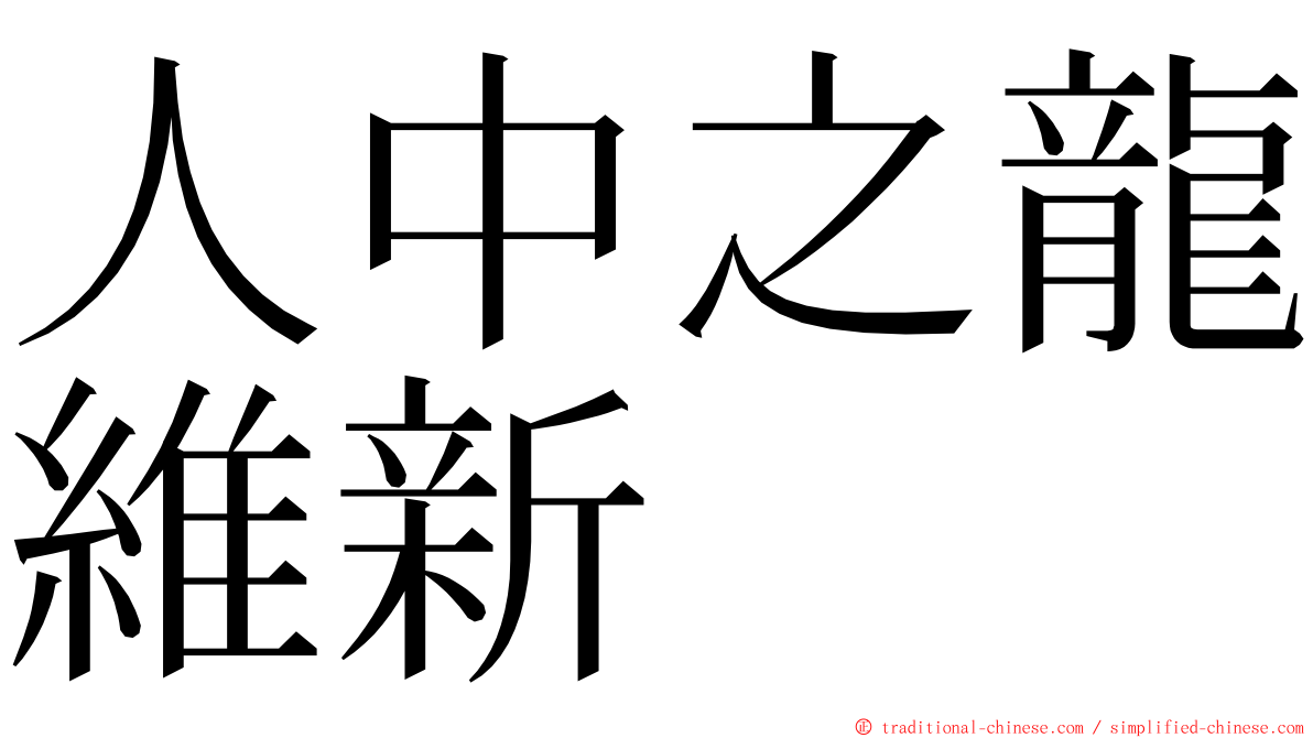 人中之龍維新 ming font