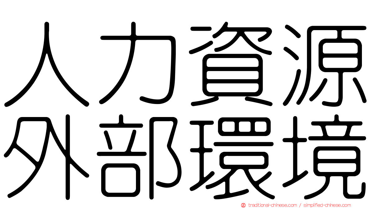 人力資源外部環境