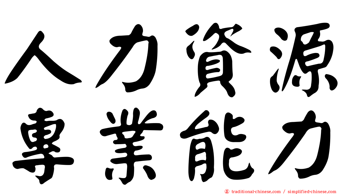 人力資源專業能力