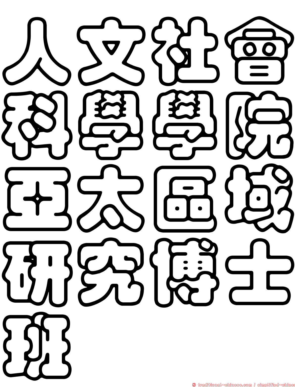 人文社會科學學院亞太區域研究博士班