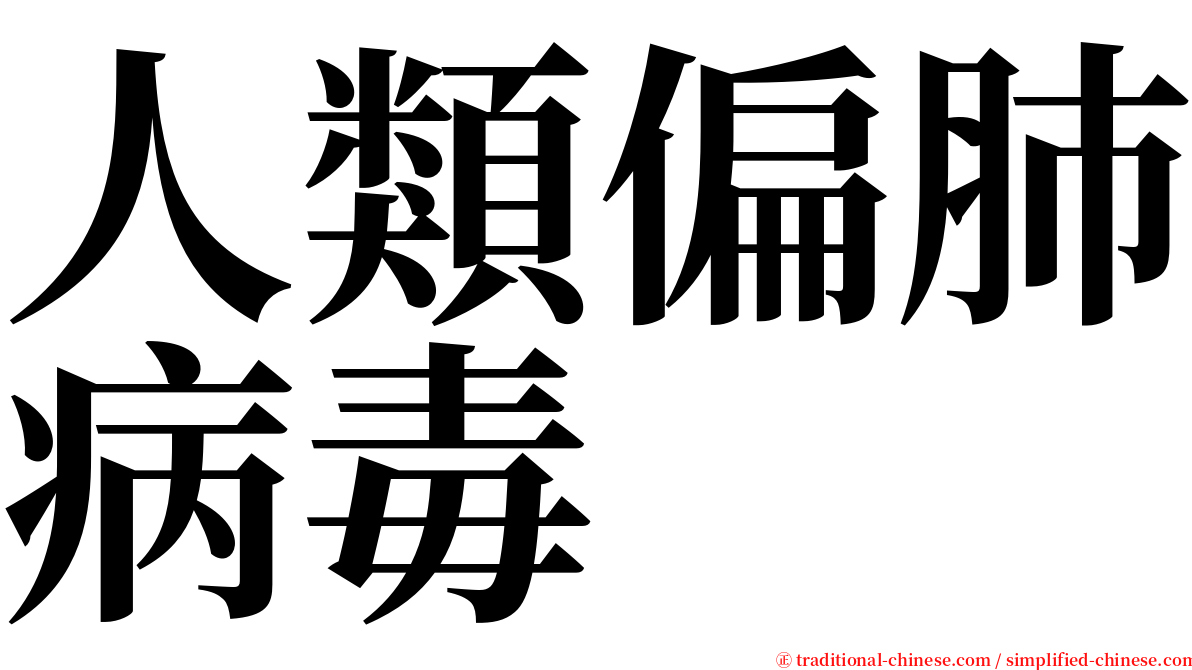 人類偏肺病毒 serif font