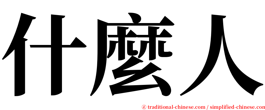 什麼人 serif font