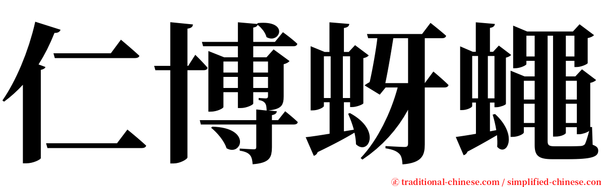 仁博蚜蠅 serif font