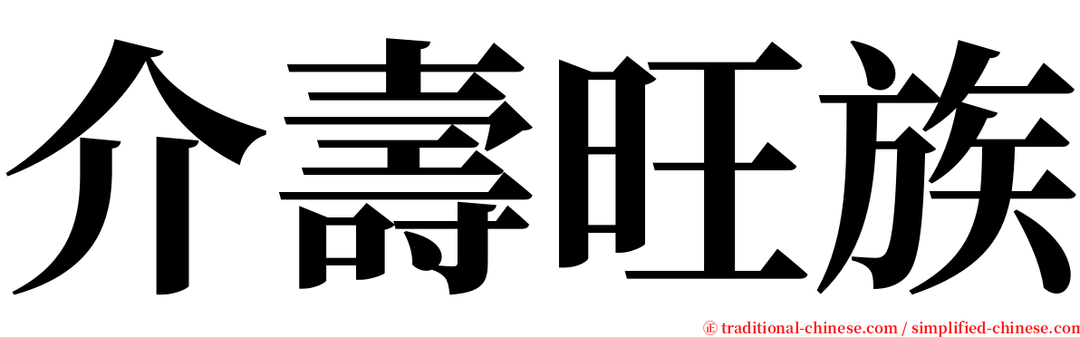 介壽旺族 serif font