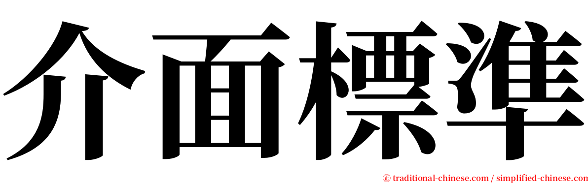 介面標準 serif font