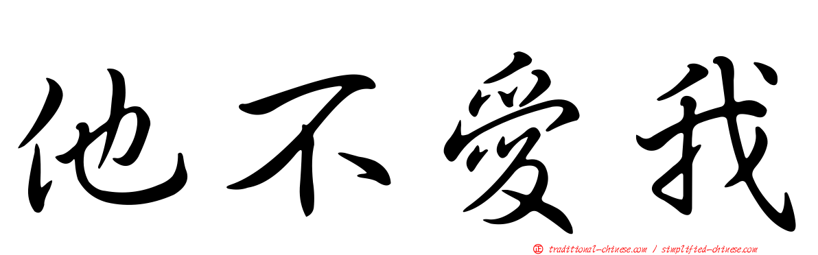 他不愛我